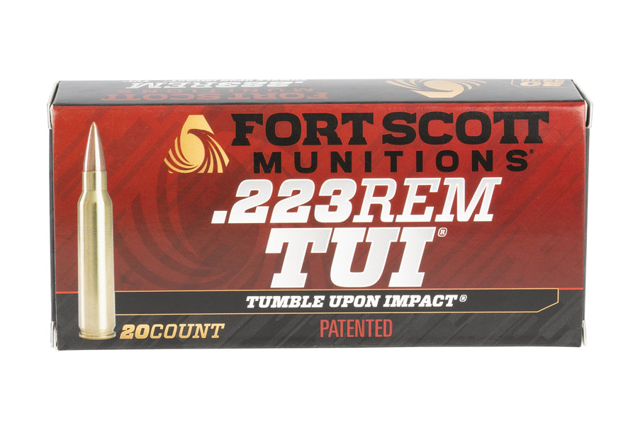Fort Scott Munitions 223 Remington  55 Grain Solid Copper Spun 20/Box