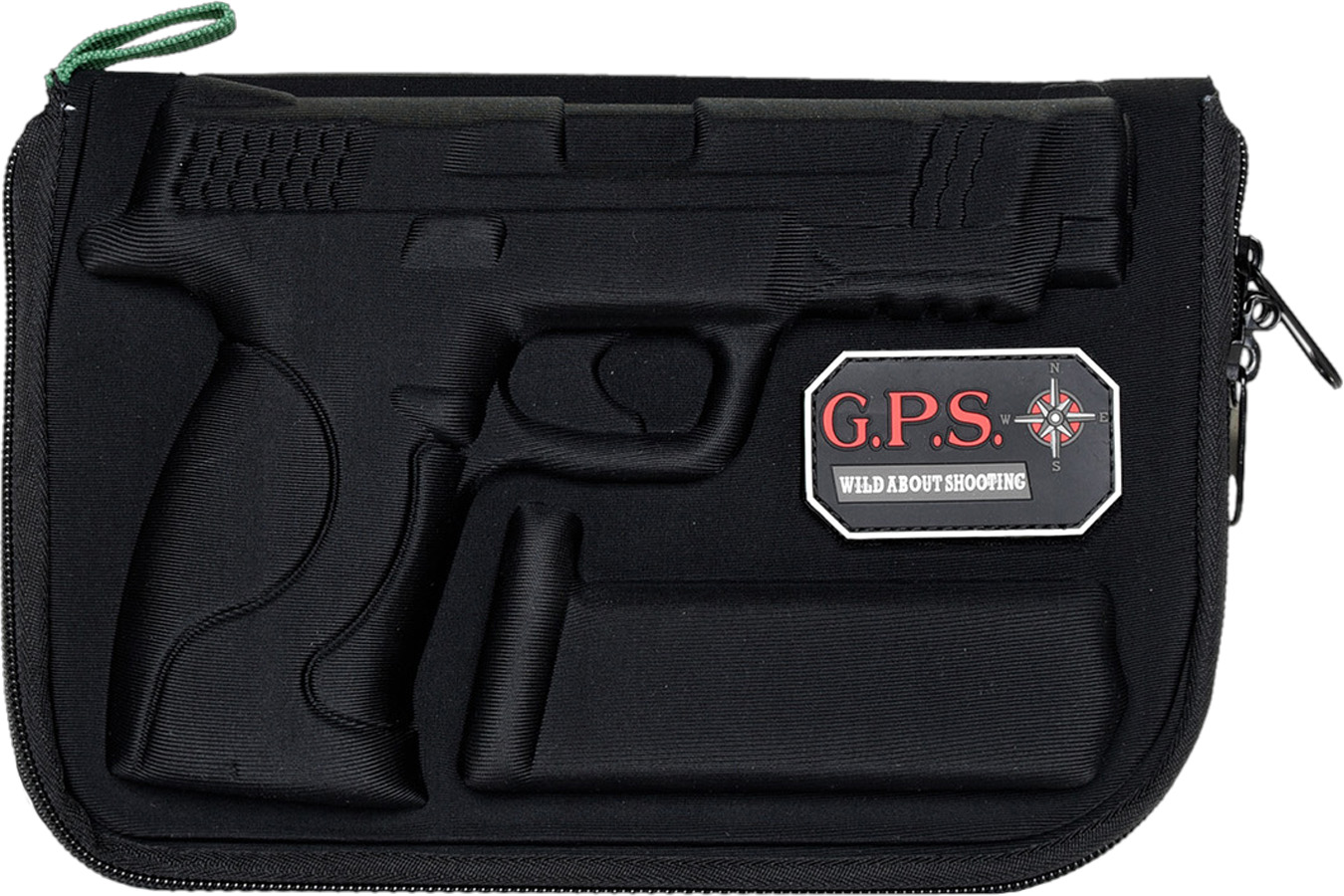 Gps Custom Molded Pistol Case With A Lockable Zipper Internal Magazine Holder 