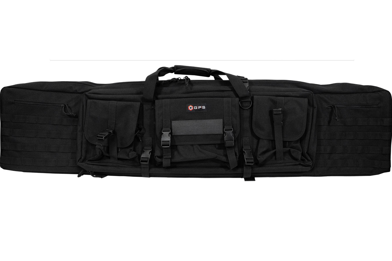 Gps Double Rifle Case with 2 Padded Pistol Sleeves & Lockable Zippers