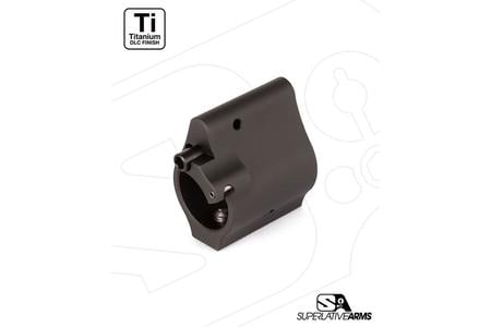 AR-15 SOLID TITANIUM ADJUSTABLE GAS BLOCK .875 BLACK