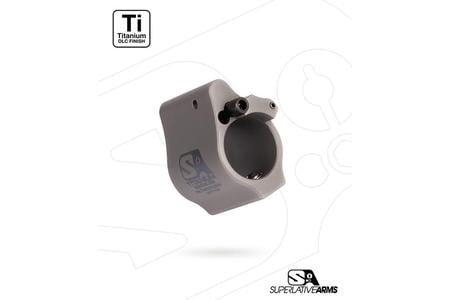 AR-15 SOLID TITANIUM ADJUSTABLE GAS BLOCK .875 GRAY