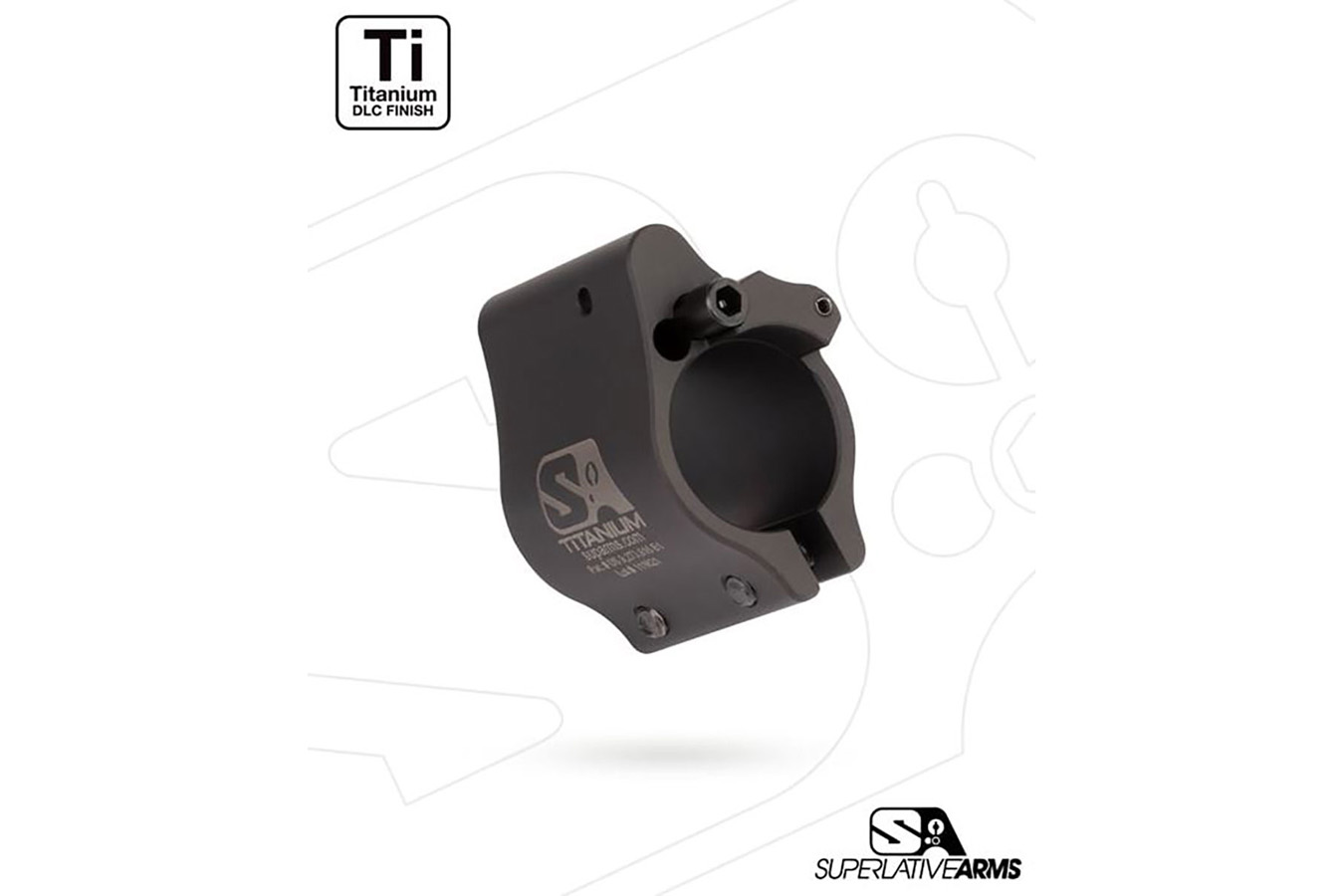 Superlative Arms .625 AR-15 Solid Titanium Adjustable Gas Block