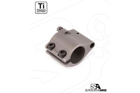 AR-15 CLAMP ON TITANIUM ADJUSTABLE GAS BLOCK .750 GRAY