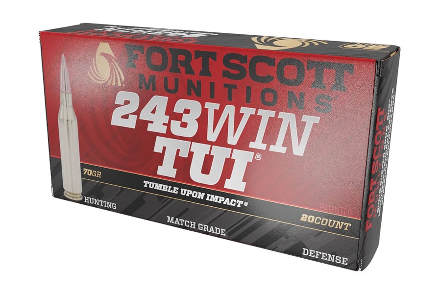 Fort Scott Munitions 243 Winchester 70 Grain Solid Copper Spun Tumble Upon Impact 20/Box