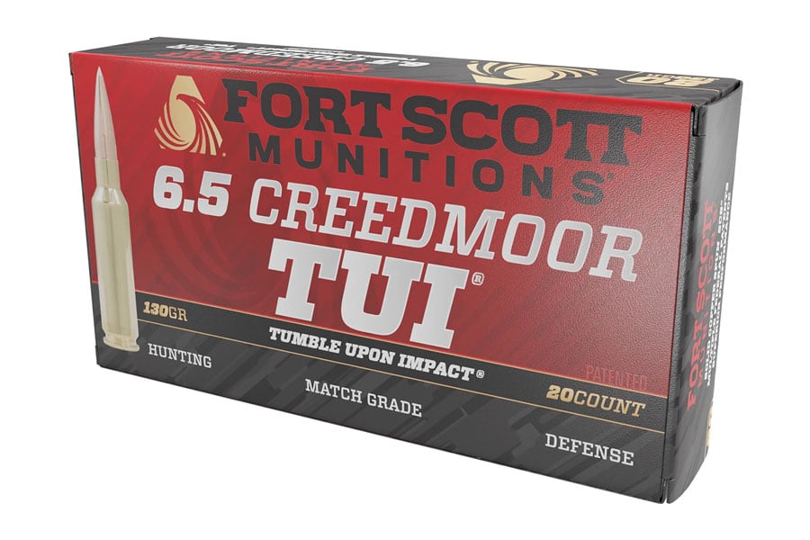 Fort Scott Munitions 6.5 Creedmoor 130 Grain Solid Copper Spun Tumble Upon Impact 20/Box