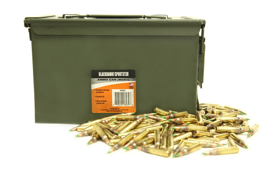 5.56MM NATO 62 GR FMJ 1000 RD AMMO CAN