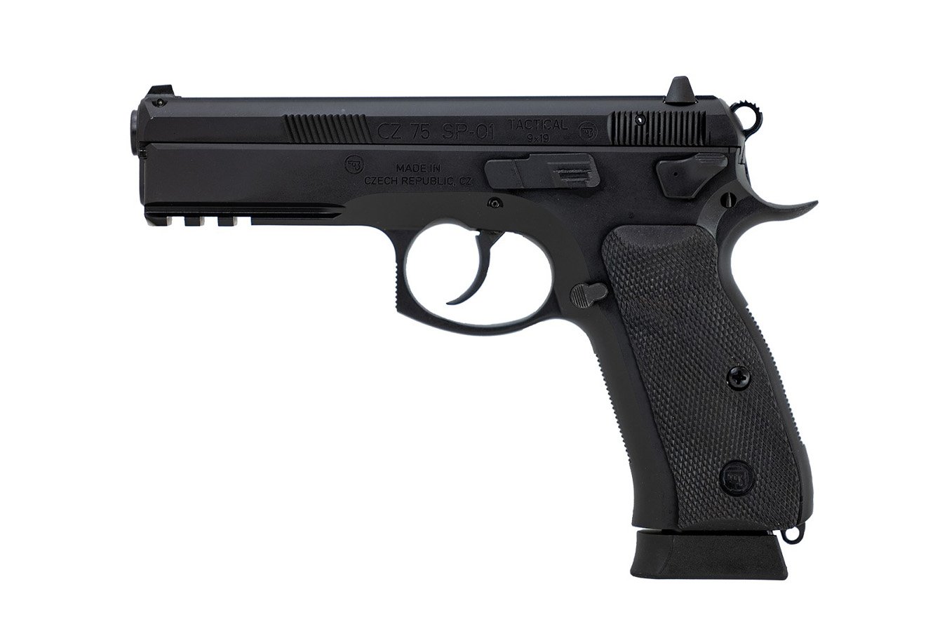 CZ SP-01 Tactical 9mm Pistol with Rubber Grip Panels