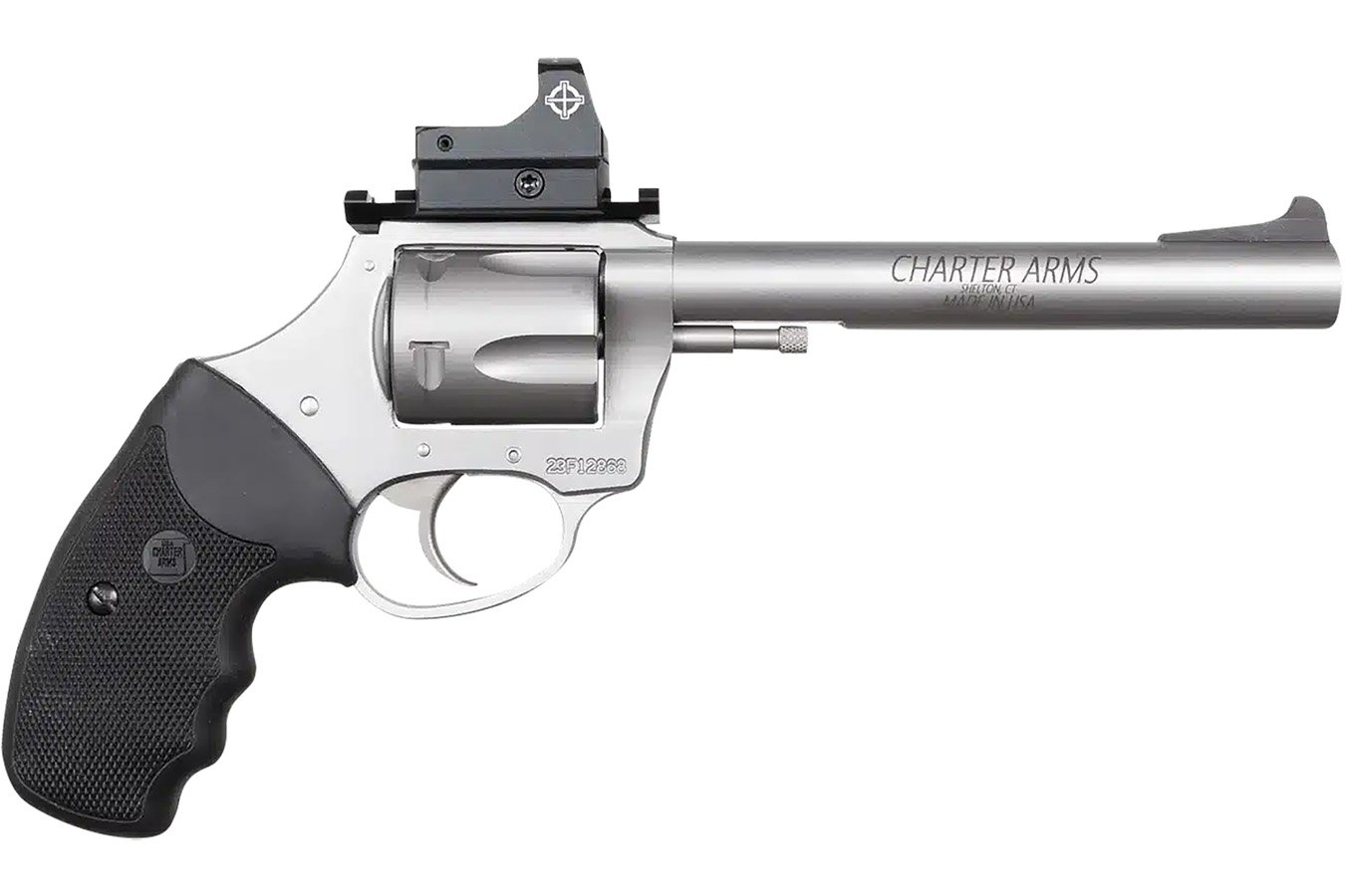 Charter Arms Mastiff Target Large Frame 357 Mag Pistol with Rubber Grips