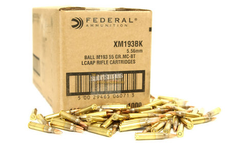 FEDERAL AMMUNITION XM193 5.56mm 55 gr MCBT 1000 Rounds