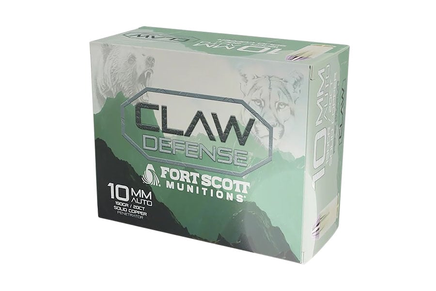 Fort Scott Munitions 10mm Auto 190 Grain Solid Copper Spun Claw Defense 20/Box