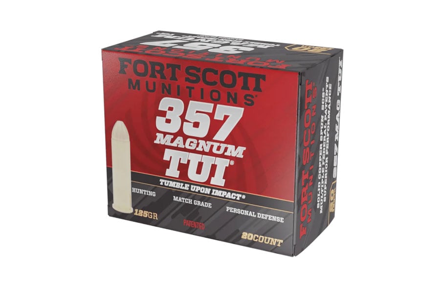 Fort Scott Munitions 357 Magnum 125 Grain Solid Copper Spun Tumble Upon Impact 20/Box