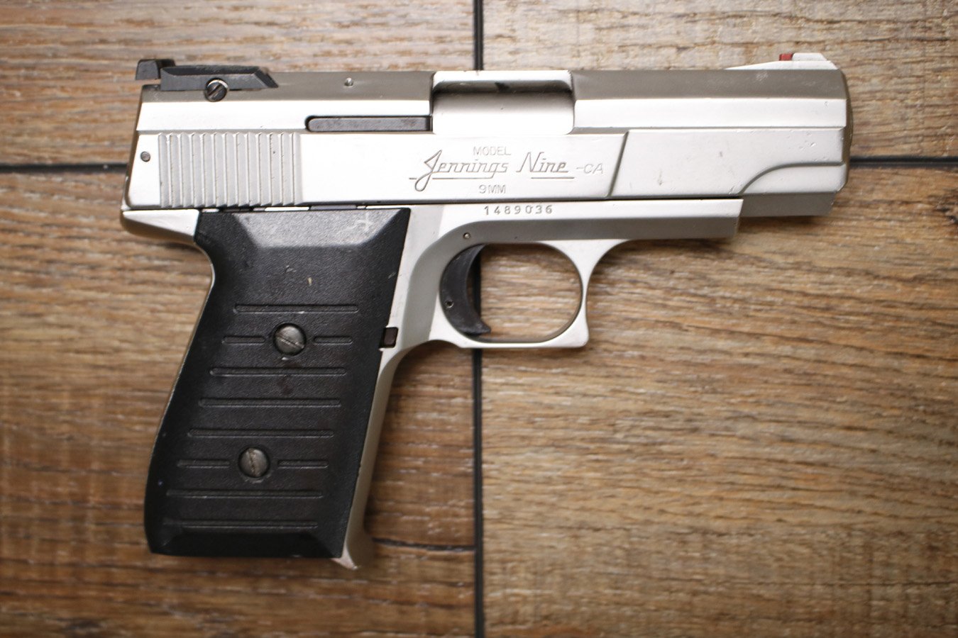 Bryco Jennings Nine 9MM Police Trade-in Pistol (No Magazine)