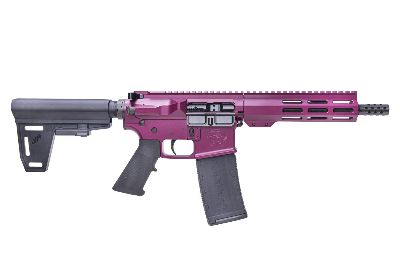 Great Lakes Firearms GL-15 .223 Wylde AR-Pistol with Black Cherry Cerakote Finish and Brace
