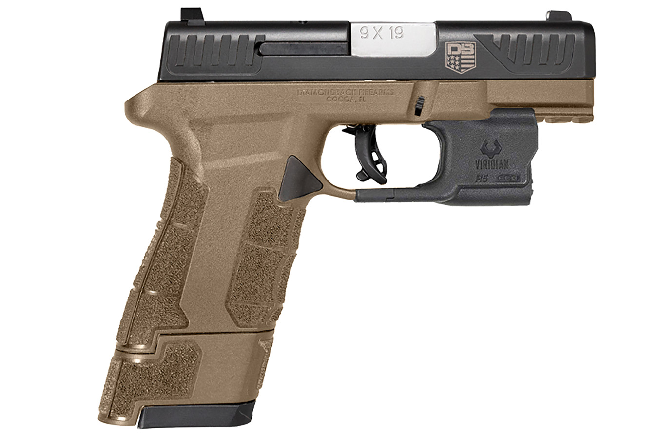 Diamondback AM2 Sub-Compact Frame 9mm Luger Pistol with Viridian Laser