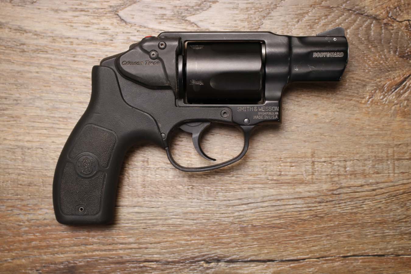 Smith & Wesson Bodyguard 38 Special Police Trade-In Revolver with Crimson Trace Laser
