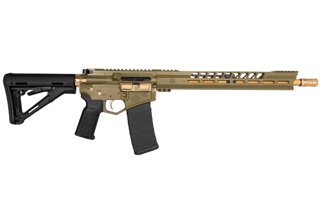 Diamondback DB15 5.56mm Seim-Automatic Rifle with Gold Cerakote Finish