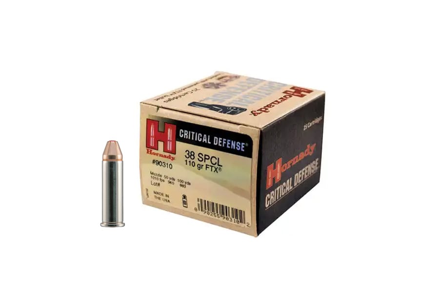 Hornady 38 Special 110 gr FTX Critical Defense 250/Case (LE)