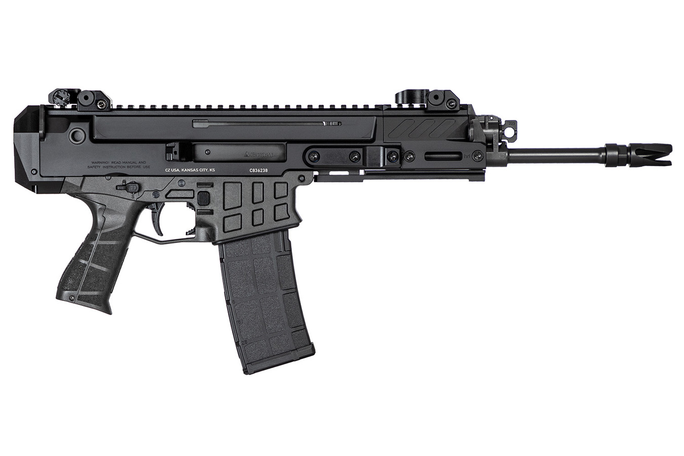 CZ Bren 2 MS 7.62x39mm Pistol with Hammer Forged Barrel