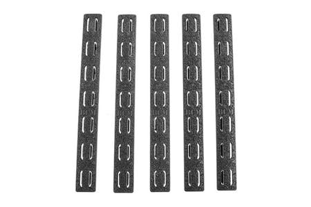 RAIL PANEL KIT 5-PACK KEYMOD RUBBER BLACK 5.5
