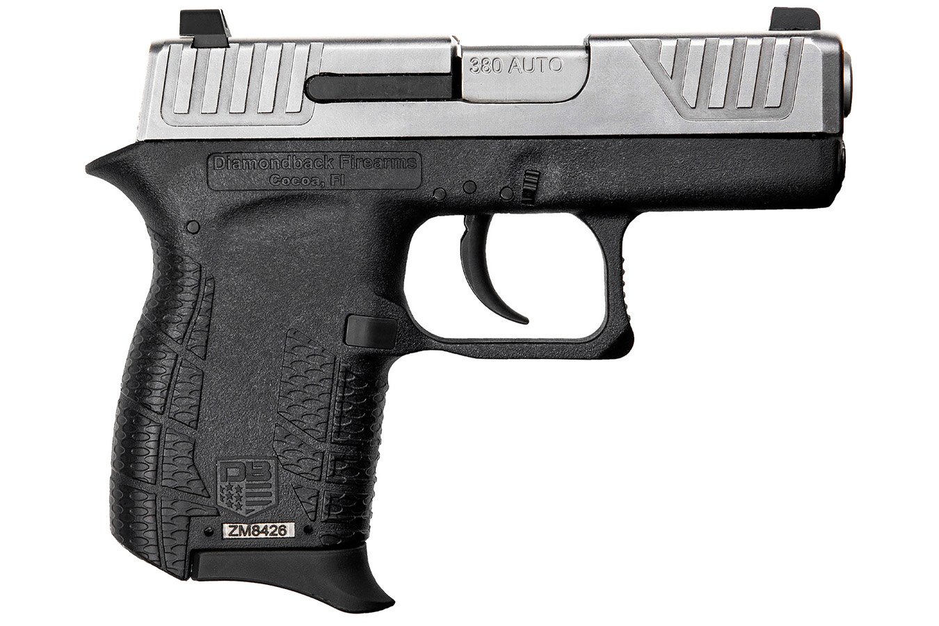 Diamondback DB380 Gen4 Micro-Compact Frame 380 ACP Pistol with Serrated Stainless Steel Slide