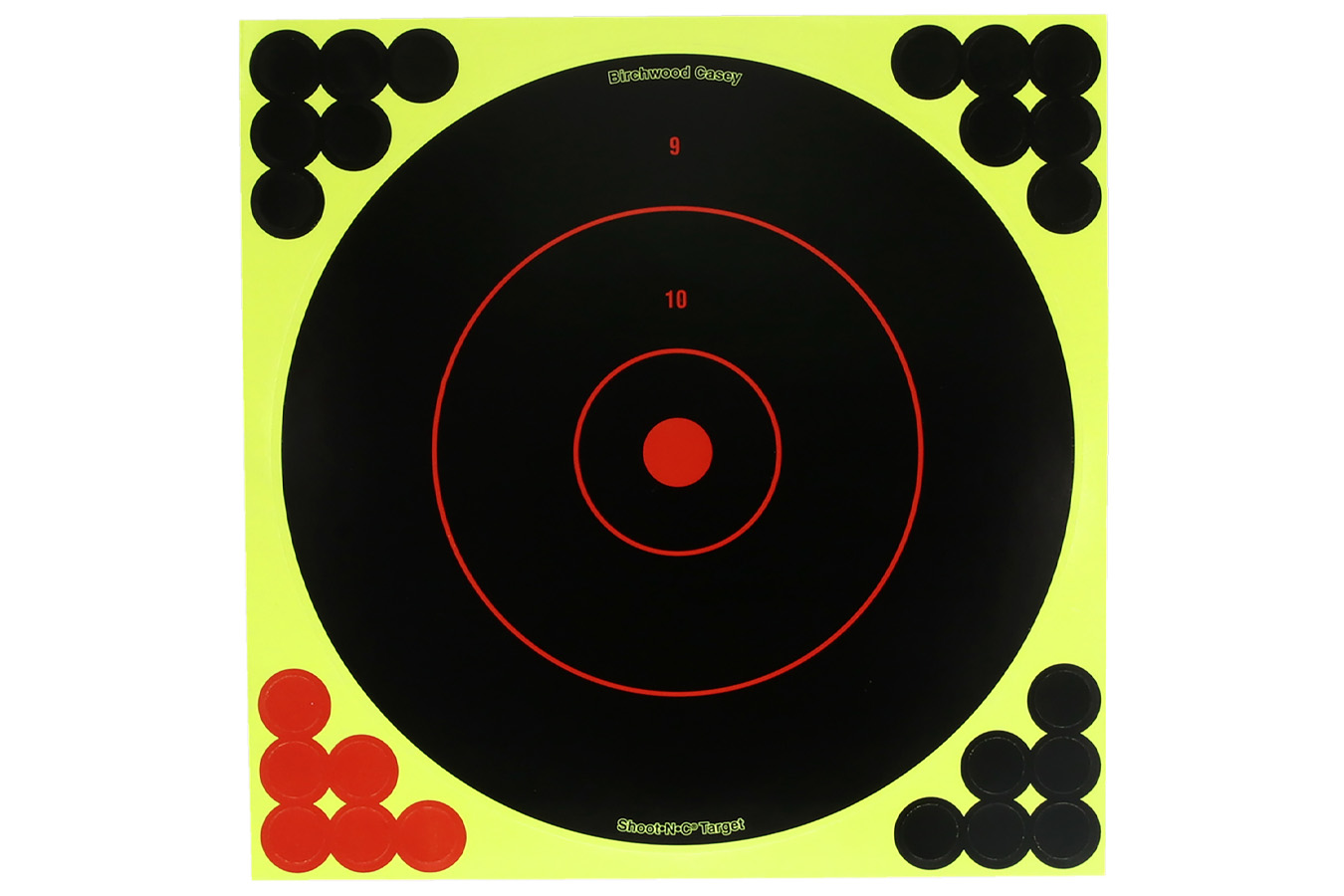 Birchwood Casey 12Inch 12 Pack Paper Bullseye Targets with Perforated Hang Tag