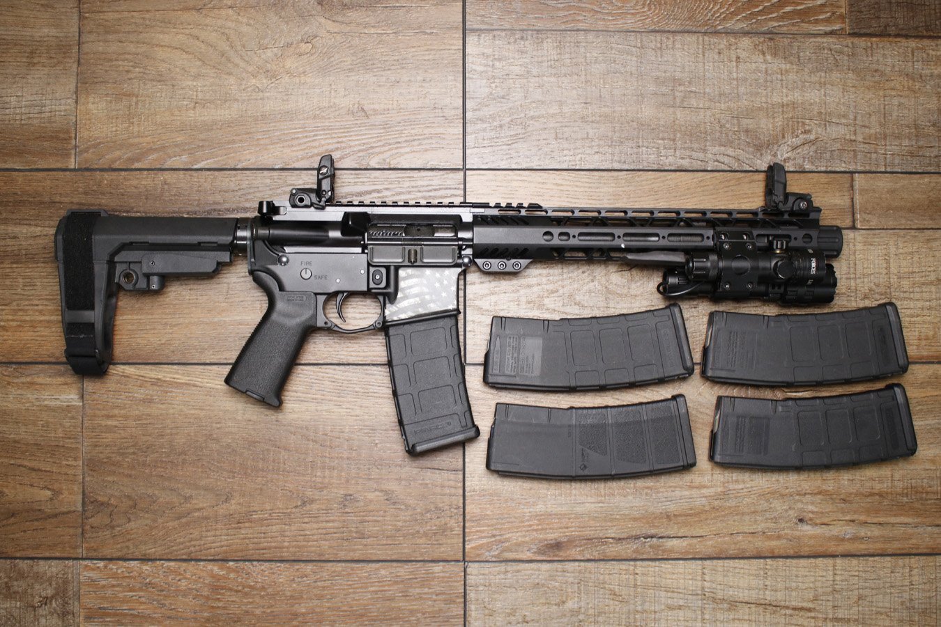 Palmetto State Armory PA-15 5.56 Nato Police Trade-In AR Pistol with Five Magazines
