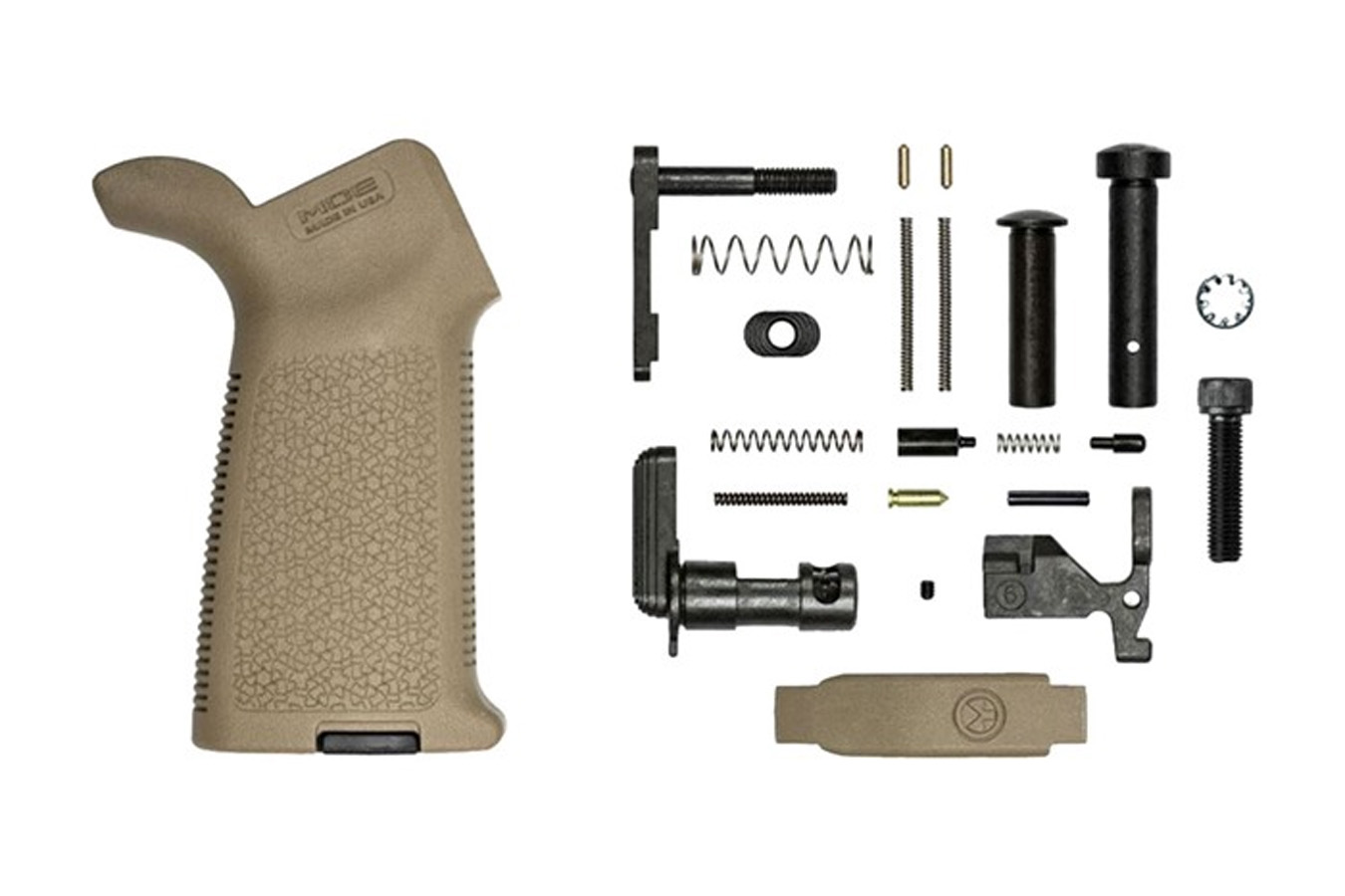 Aero Precision Inc AR-15 Lower Parts Kit with MOE Grip, No Fire Control Group