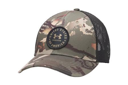 MENS UA FREEDOM BLITZING TRUCKER HAT