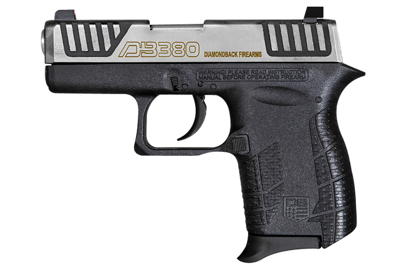Diamondback DB380 Gen4 Micro-Compact Frame 380 ACP Pistol with Serrated Stainless Steel Slide