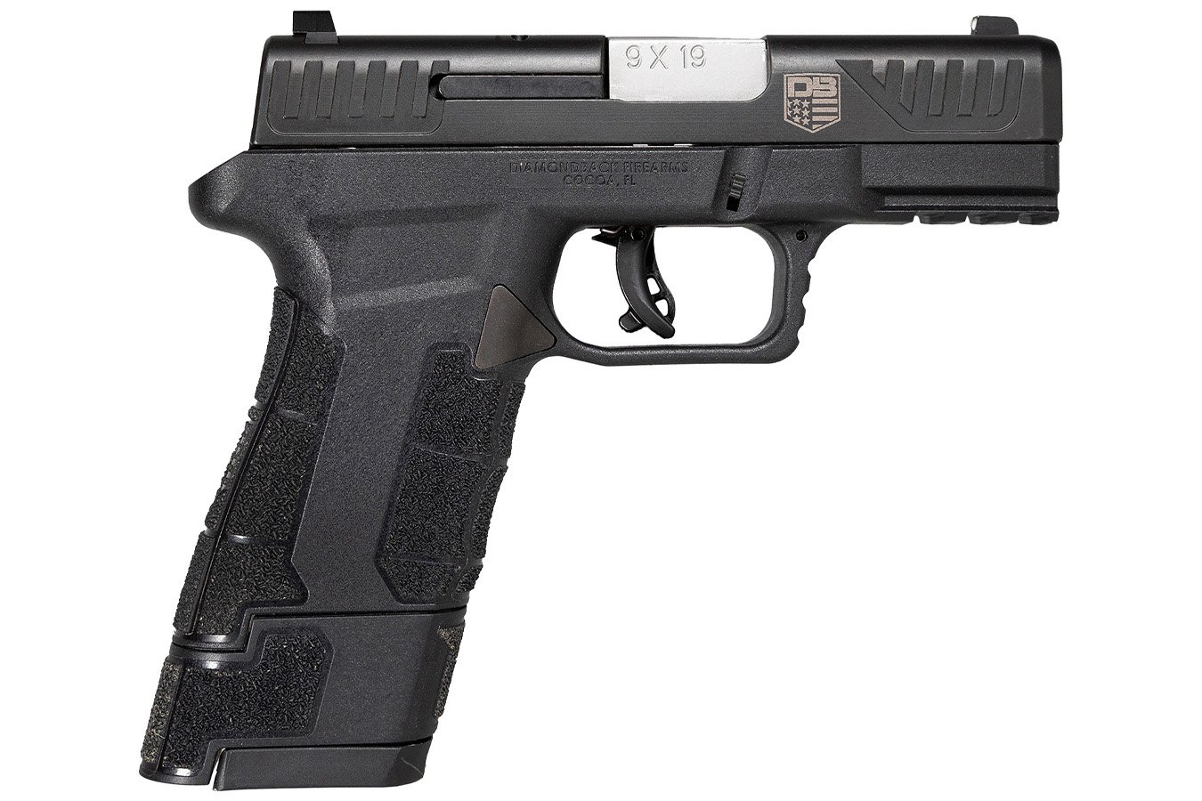 Diamondback AM2 Sub-Compact Frame 9mm Luger Pistol with Serrated Stainless Steel Slide