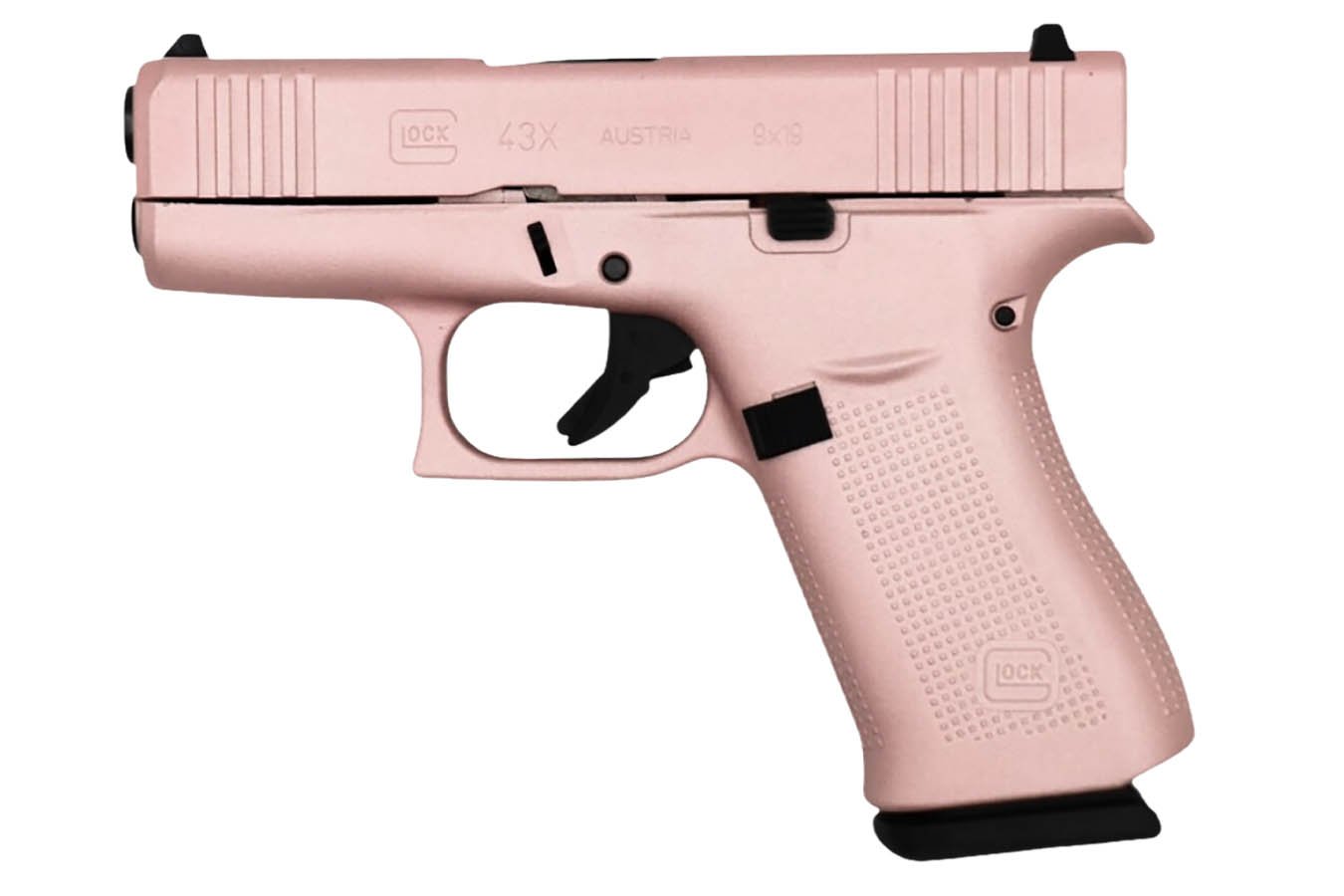Glock 43x Slim Subcompact 9mm Semi-Auto Pistol with Rose Gold Cerakote Finish