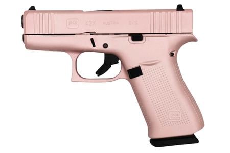 MODEL 43X 9 MM SLIM SUB COMPACT 3.41 IN BARREL ROSE GOLD CERAKOTE SLIDE AND FRAM