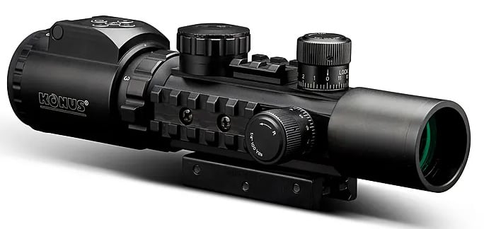 Konus Konus 7170 KonusPro AS-34 Matte Black 2-6x28mm 34mm Tube Dual Illuminated Green/Red Engraved Mil-Dot Reticle Features Bu