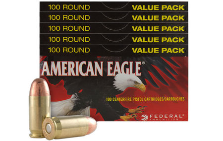 FEDERAL AMMUNITION 9mm 115 gr FMJ American Eagle 500 Round Case