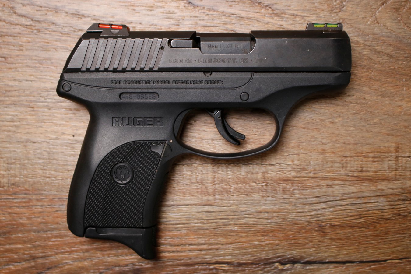 Ruger LC9S 9mm Police Trade-In Pistol with HIVIZ Fiber Optic Sights