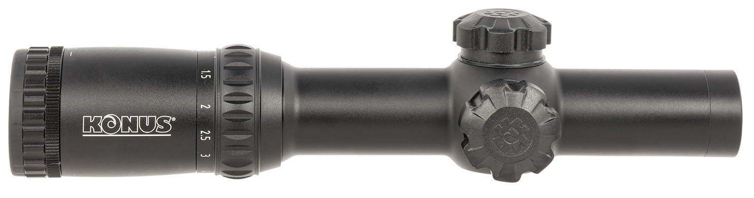 Konus Konus 7182 KonusPro M-30 Matte Black 1-6x24mm Dual Illumination Engraved Circle Dot Reticle