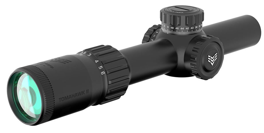 Swampfox Optics TOMAHAWK II LPVO 1-6X24MM SFP ILLUMINATED RIFLE SCOPE