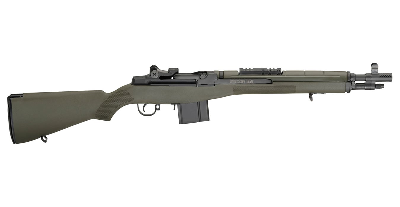 SPRINGFIELD M1A SOCOM-16 308 RIFLE WITH GREEN STOCK