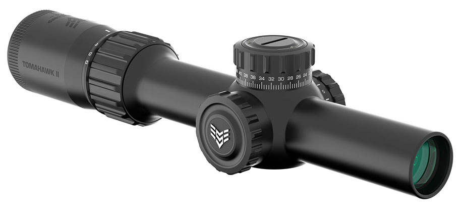 Swampfox Optics TOMAHAWK II LPVO 1-4X24MM SFP ILLUMINATED RIFLE SCOPE