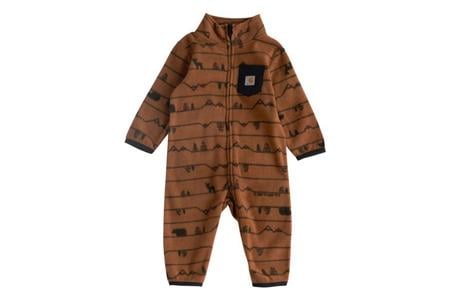 INFANT LS PRINTED FULL ZIP COVERALL