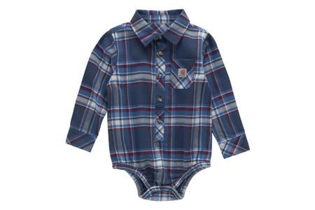 BOYS LONG SLEEVE FLANNEL BODYSUIT