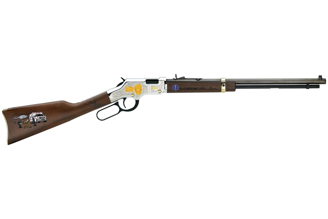 Henry EMS Tribute Edition 22 LR Lever Action Rifle with Octagon Barrel