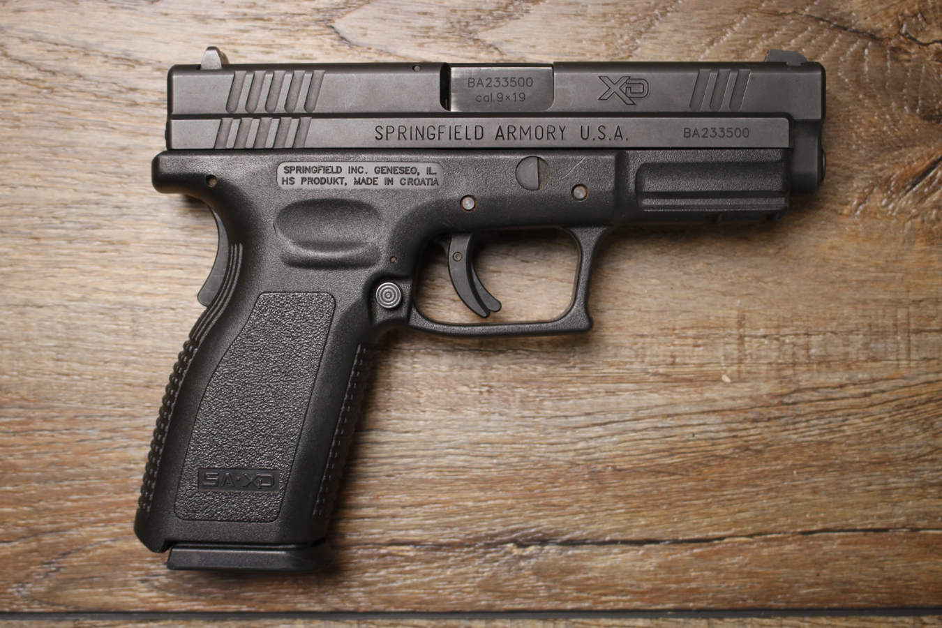 Springfield XD-9 9mm Police Trade-In Pistol with 4 Inch Barrel