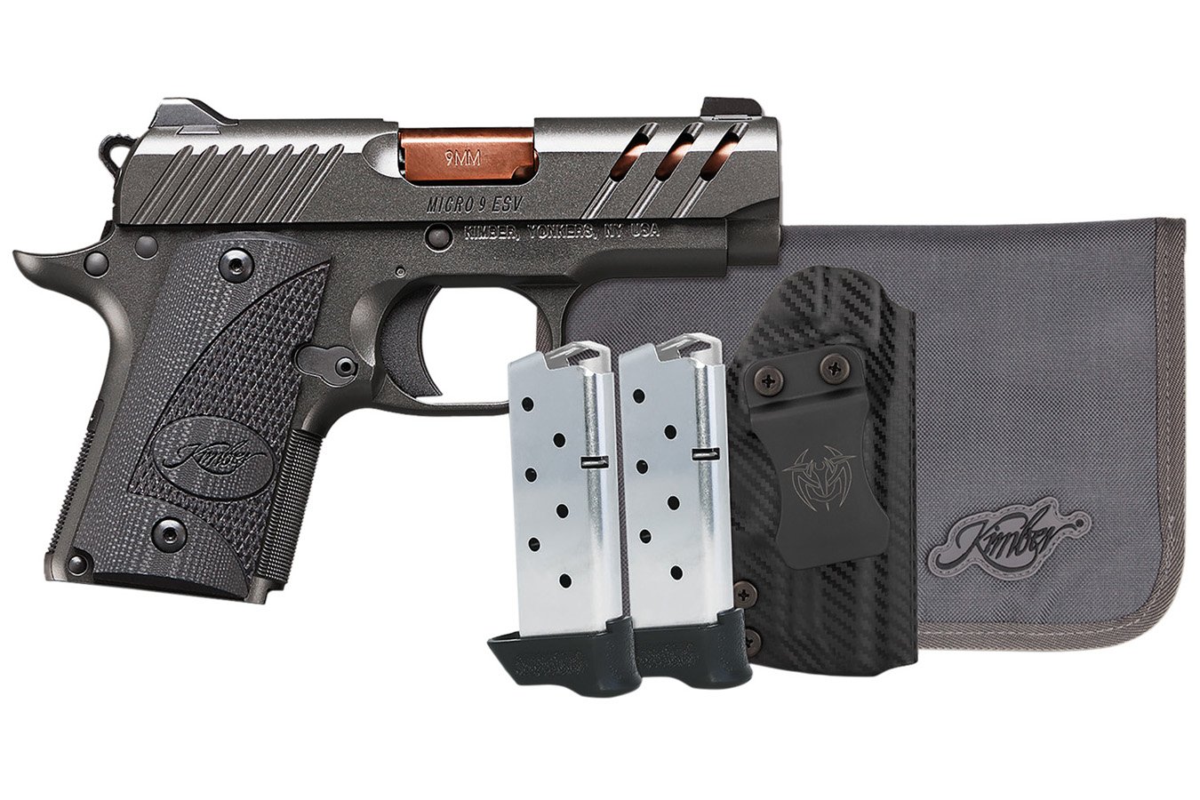Kimber Micro 9 Bundle 9mm Luger Pistol with Black G10 Grips