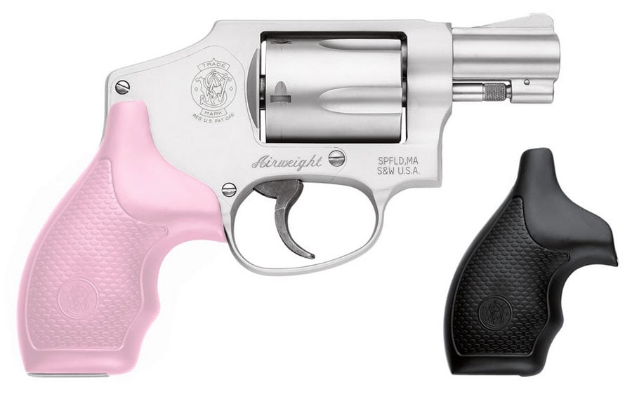 No. 16 Best Selling: SMITH AND WESSON 642 38 SPECIAL REVOLVER WITH PINK GRIPS
