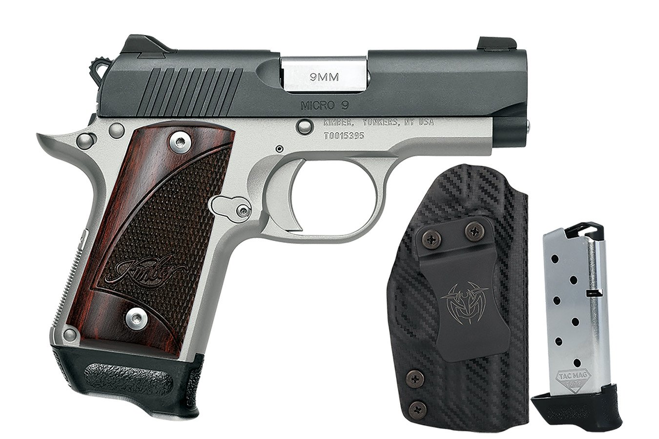 Kimber Micro 9 Two-Tone RTC-K Bundle Micro Frame 9mm Luger Pistol with Rosewood Grips