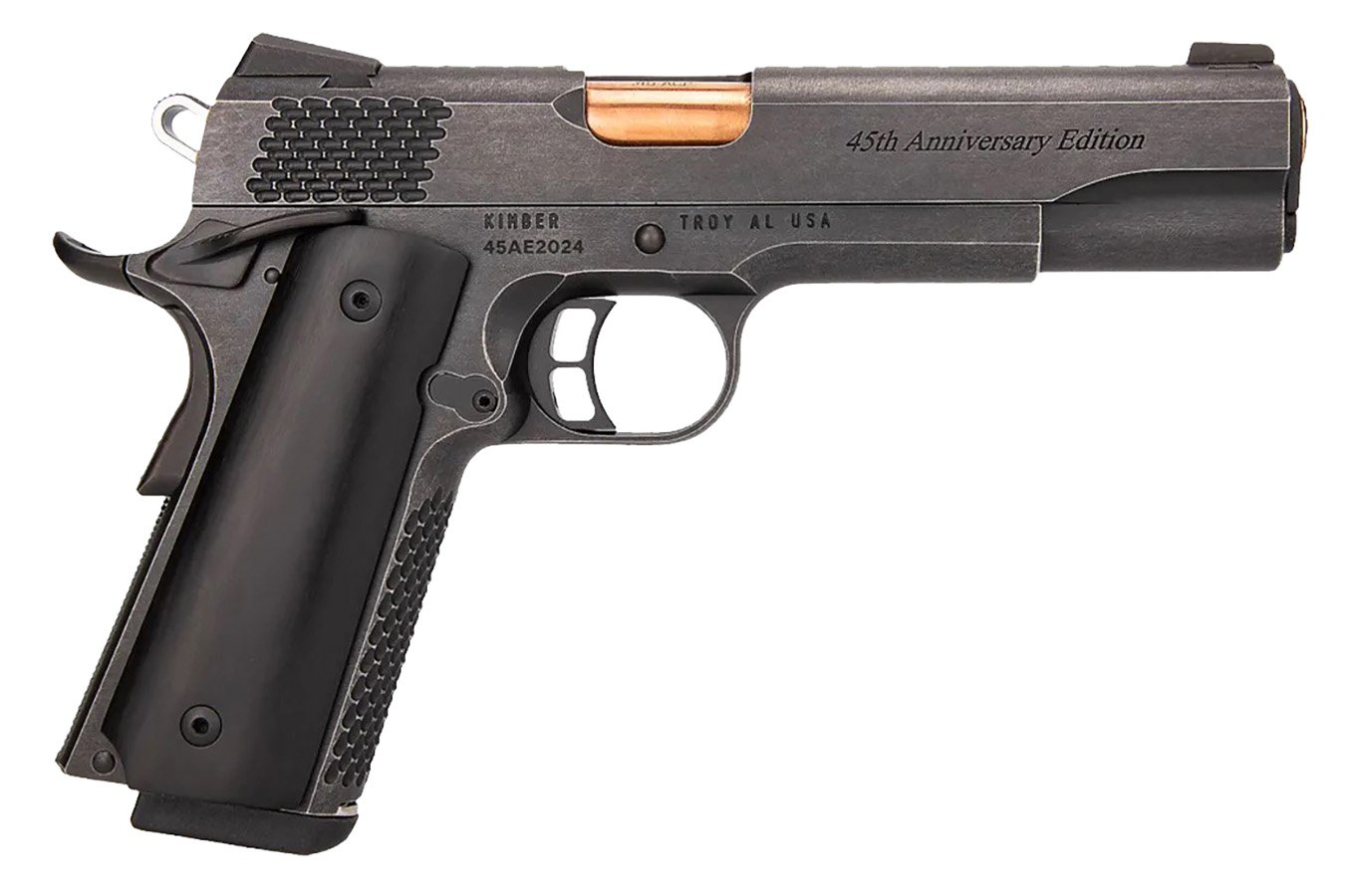 Kimber Limited Edition 45th Anniversary Full Size Frame 45 ACP Pistol with Black Buffalo Horn Grips