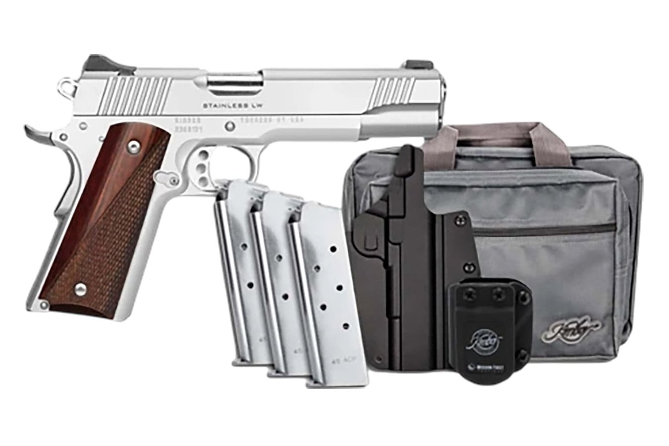 Kimber Stainless LW Bundle 45 ACP Pistol with Match Grade Barrel ...