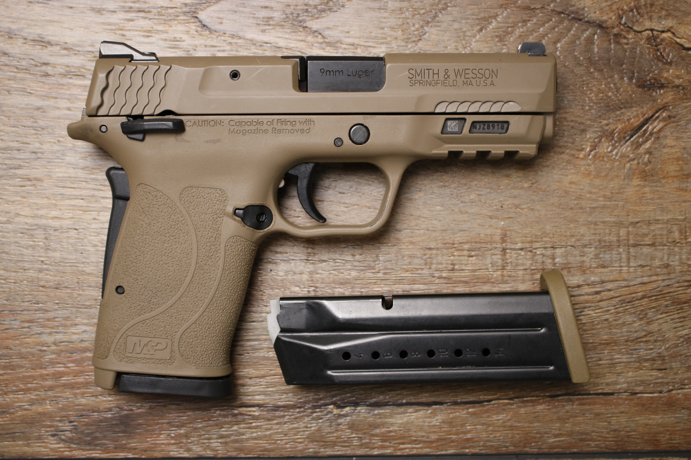 Smith & Wesson M&P9 Shield EZ M2.0 9mm FDE Police Trade-in Pistol with Two Magazines