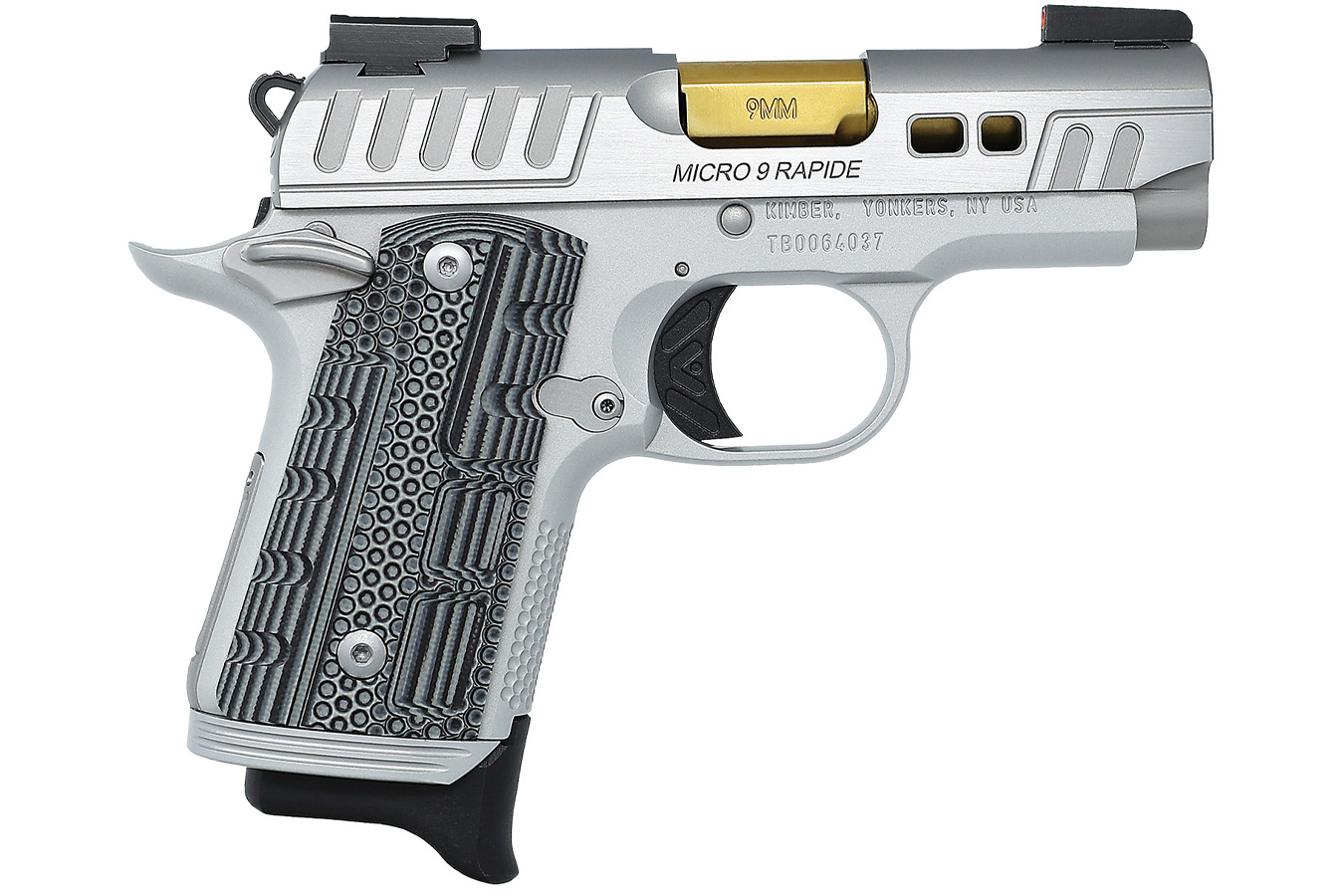Kimber Micro 9 Rapide Dawn 9mm Luger Pistol with Black/Gray G10 Grips